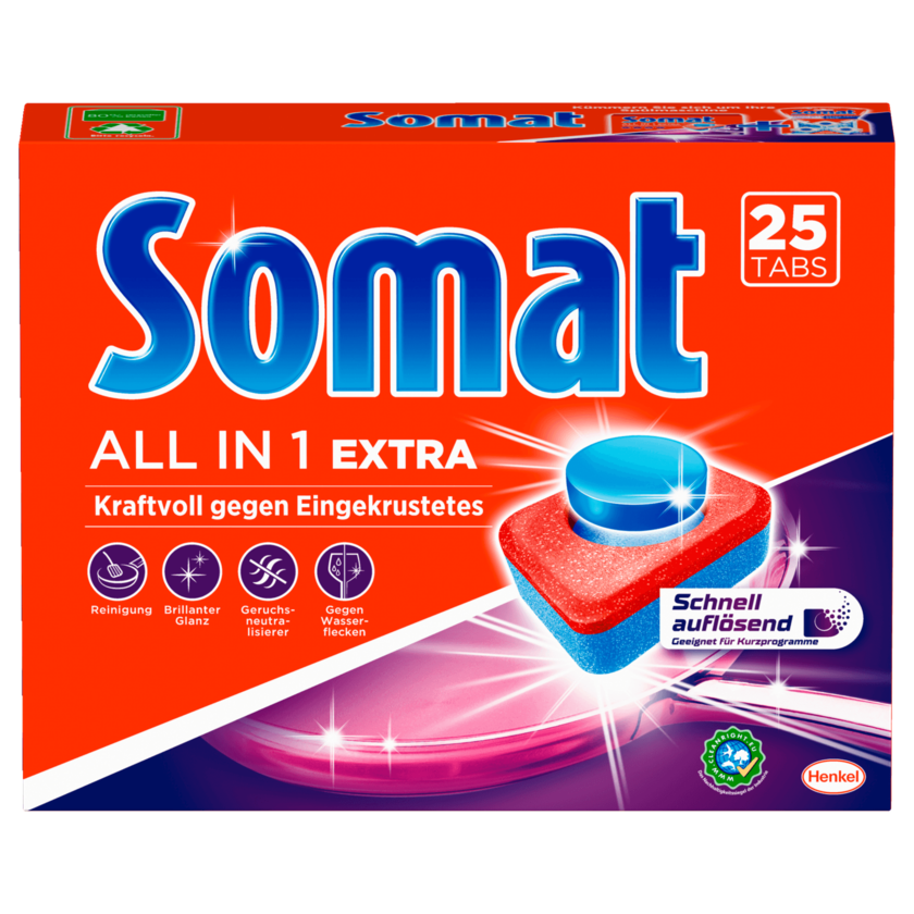 Somat 10 All-in-1 475g, 25 Tabs